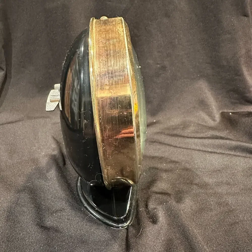 Vintage Spartus Big Bell Winding Alarm Clock Luminous Face Non working